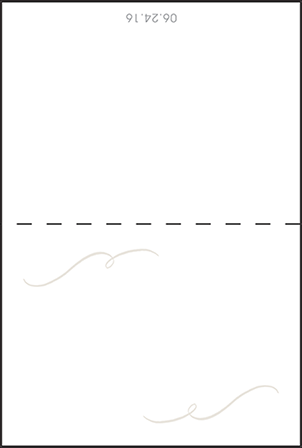 Madison Chic Letterpress Placecard Fold Design Medium
