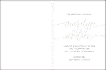 Madison Chic Letterpress Program Design Medium