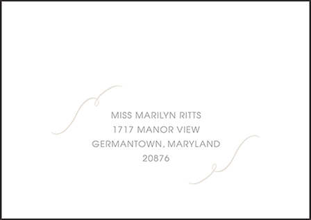 Madison Chic Letterpress Reply Envelope Design Medium