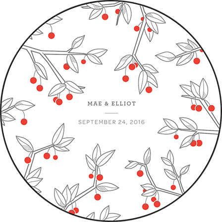 Mae Letterpress Coaster Design Medium