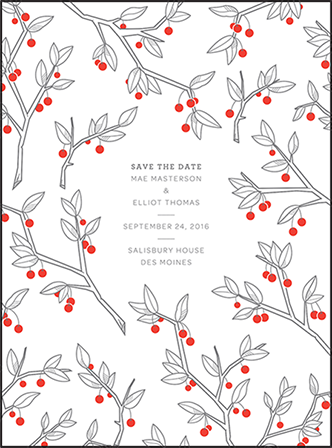 Mae Letterpress Save The Date Design Medium