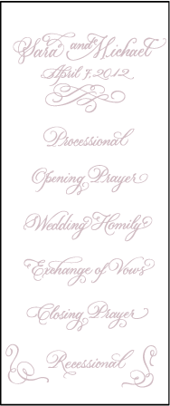 Magnolia Letterpress Program Tea Design Medium