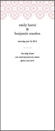 Majorca Letterpress Program Tea Design Medium