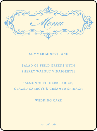 Marais Letterpress Menu Design Medium