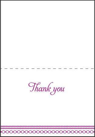 Mariana Vintage Letterpress Thank You Card Fold Design Medium