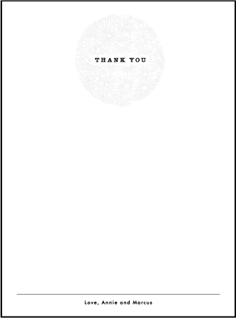 Meadow Letterpress Thank You Card Flat Design Medium