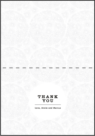 Meadow Letterpress Thank You Card Fold Design Medium
