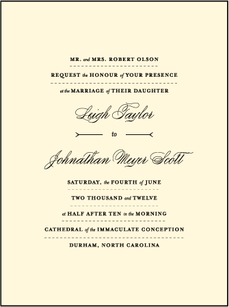 Measurement Letterpress Invitation Design Medium