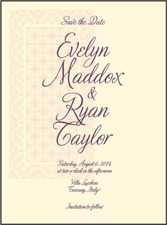 Medley Letterpress Save The Date Design Medium
