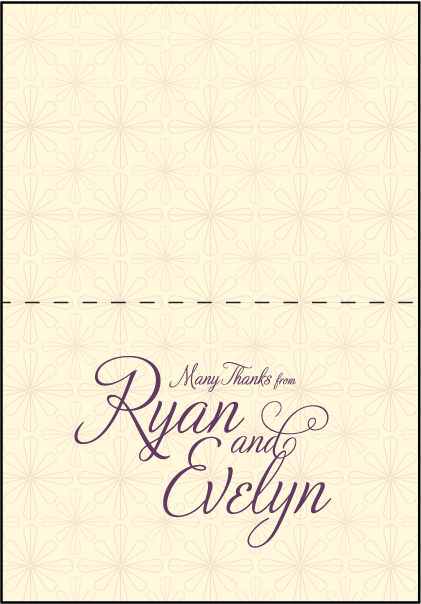 Medley Letterpress Thank You Card Fold Design Medium