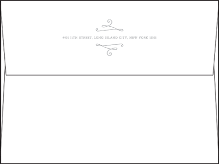 Melodie Frame Letterpress Envelope Design Medium