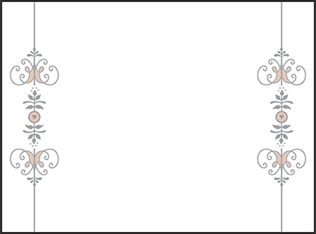 Melodie Frame Letterpress Placecard Flat Design Medium