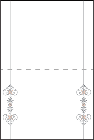 Melodie Frame Letterpress Placecard Fold Design Medium