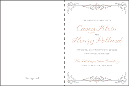Melodie Frame Letterpress Program Design Medium