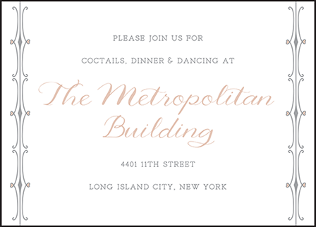 Melodie Frame Letterpress Reception Design Medium