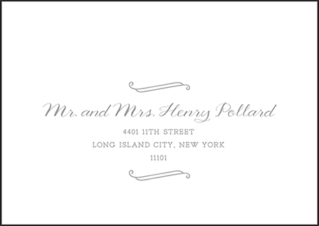 Melodie Frame Letterpress Reply Envelope Design Medium
