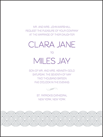 Miles Letterpress Invitation Design Medium