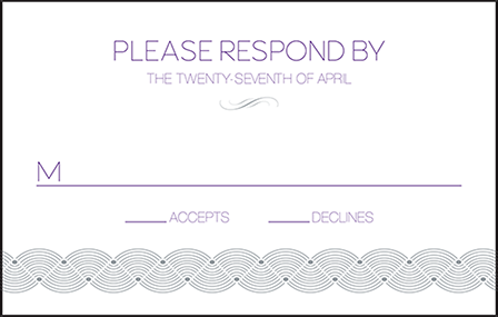 Miles Letterpress Reply Postcard Front Design Medium