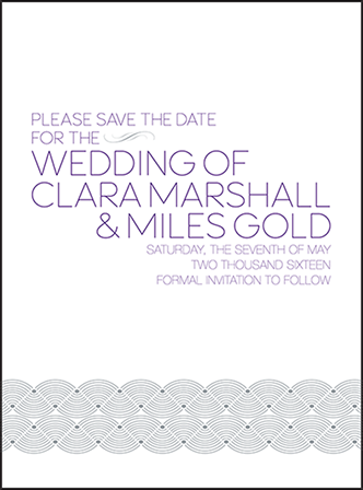 Miles Letterpress Save The Date Design Medium