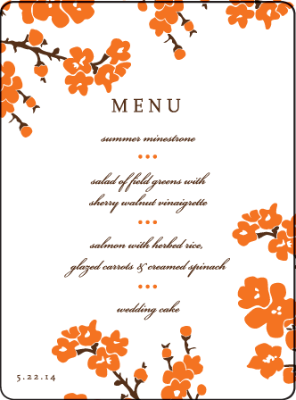 Mimosa Letterpress Menu Design Medium