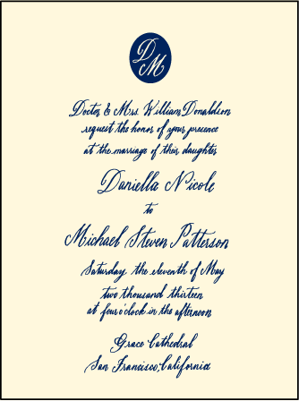 Miranda Letterpress Invitation Design Medium