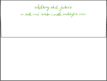 Mitty Calligraphy Letterpress Envelope Design Medium