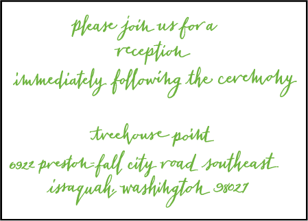 Mitty Calligraphy Letterpress Reception Design Medium