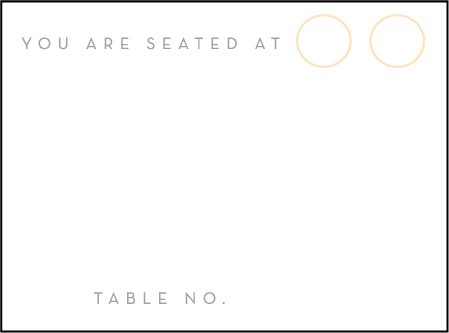 Moda Contemporary Letterpress Placecard Flat Design Medium