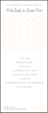 Moda Contemporary Letterpress Program Tea Design Medium