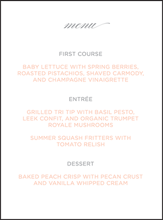 Modern Basel Letterpress Menu Design Medium