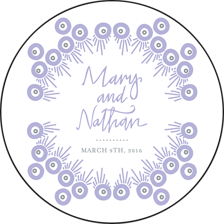 Modern Bazaar Letterpress Coaster Design Medium