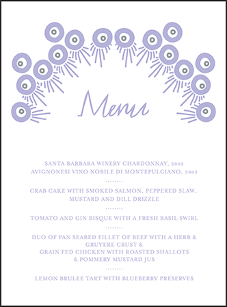 Modern Bazaar Letterpress Menu Design Medium