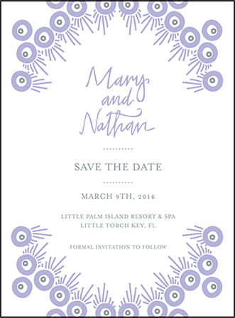 Modern Bazaar Letterpress Save The Date Design Medium