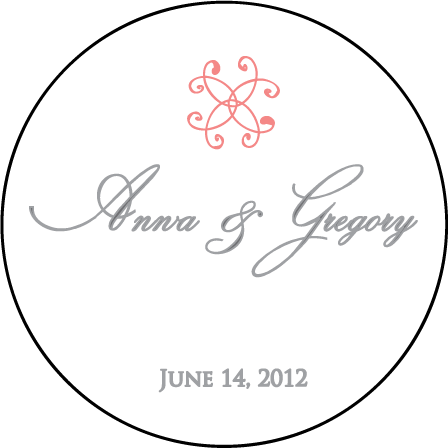 Modern Brooch Letterpress Coaster Design Medium