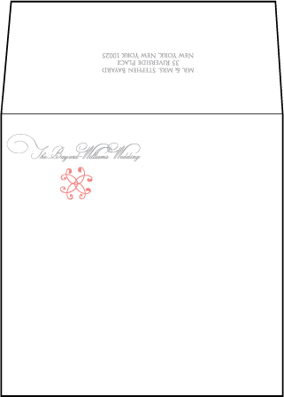 Modern Brooch Letterpress Envelope Design Medium