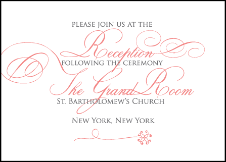 Modern Brooch Letterpress Reception Design Medium