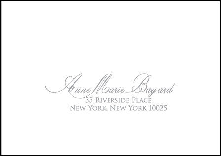 Modern Brooch Letterpress Reply Envelope Design Medium