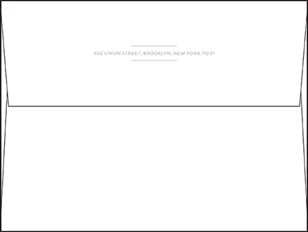 Modern Brooklyn Letterpress Envelope Design Medium