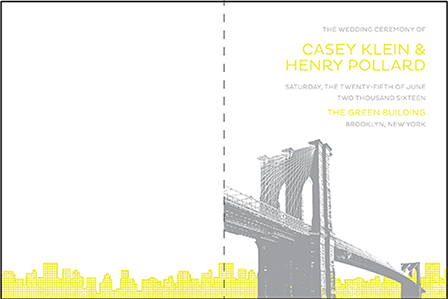 Modern Brooklyn Letterpress Program Design Medium