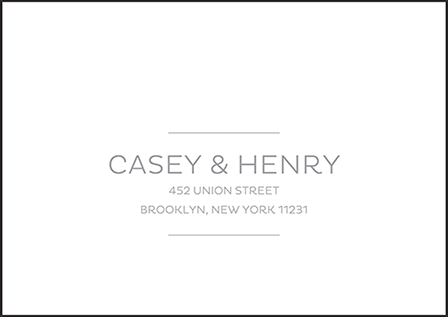 Modern Brooklyn Letterpress Reply Envelope Design Medium