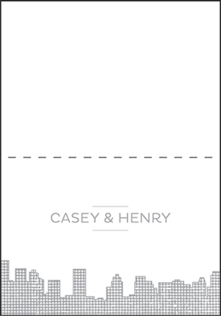 Modern Brooklyn Letterpress Thank You Card Fold Design Medium