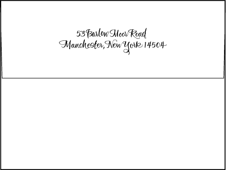 Modern Calligraphy Letterpress Envelope Design Medium