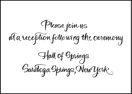 Modern Calligraphy Letterpress Reception Design Medium