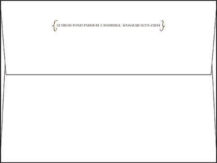 Modern Chateau Letterpress Envelope Design Medium