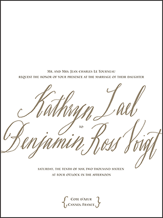 Modern Chateau Letterpress Invitation Design Medium