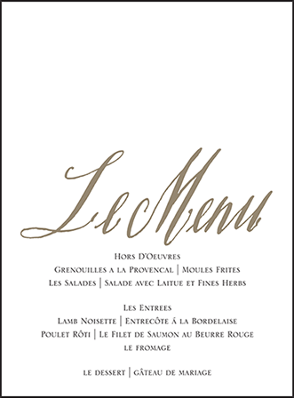Modern Chateau Letterpress Menu Design Medium