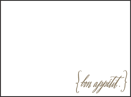 Modern Chateau Letterpress Placecard Flat Design Medium