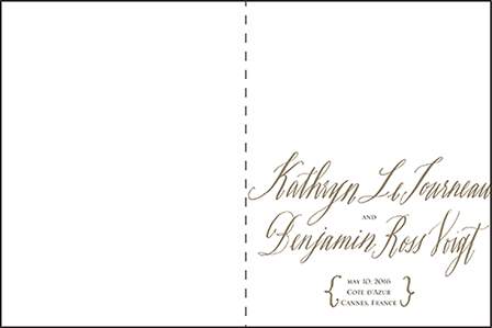 Modern Chateau Letterpress Program Design Medium