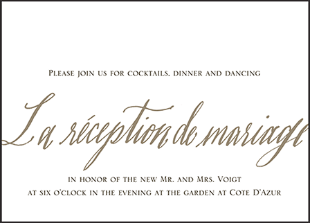 Modern Chateau Letterpress Reception Design Medium