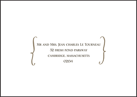 Modern Chateau Letterpress Reply Envelope Design Medium